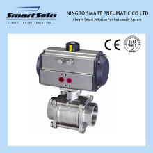 Screwed End Ball Valve Pneumatic Actuator Operated